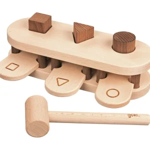 Goki Jouets À Enfiler Et À Marteler>Banc à marteler en bois pour enfants