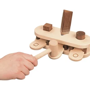 Goki Jouets À Enfiler Et À Marteler>Banc à marteler en bois pour enfants
