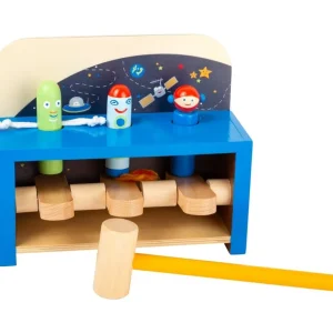 Small Foot Jouets À Enfiler Et À Marteler>Banc à marter Bois pour Bébé Décollage pour l'espace