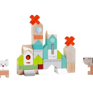 Haba Blocs, Briques Et Planchettes De Construction>Blocs de Construction en Bois pour Enfant Miaou et Ouaf