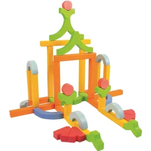 Beleduc Blocs, Briques Et Planchettes De Construction>Blocs de Construction en Bois - Imagination au défi