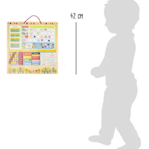 Small Foot Heure Et Temps>Calendrier éducatif magnétique en bois