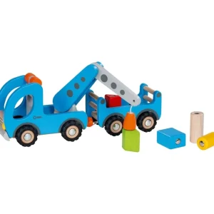 Goki Véhicules Et Garages>Camion Plateau-Grue en Bois pour Enfant
