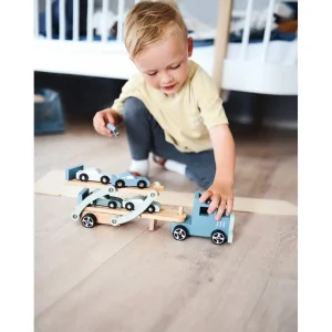 Small Foot Véhicules Et Garages>Camion Porte Voitures en Bois pour Enfant