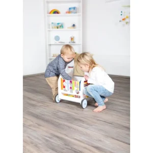 Small Foot Trotteurs Et Chariots De Marche>Chariot de Marche Arc-en-ciel en Bois pour Bébé