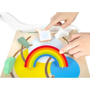 Small Foot Trotteurs Et Chariots De Marche>Chariot de Marche Arc-en-ciel en Bois pour Bébé