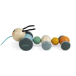 Janod Jouets À Tirer Et À Pousser>Chenille à Promener Sweet Cocoon en Bois pour Bébé