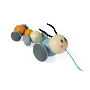 Janod Jouets À Tirer Et À Pousser>Chenille à Promener Sweet Cocoon en Bois pour Bébé