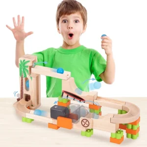 Wonderworld Circuits À Billes En Bois>Circuit à Billes en Bois pour Enfant - Élévateur