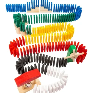 Small Foot Blocs, Briques Et Planchettes De Construction>Circuit de dominos 490 pièces en bois - Jeux de construction