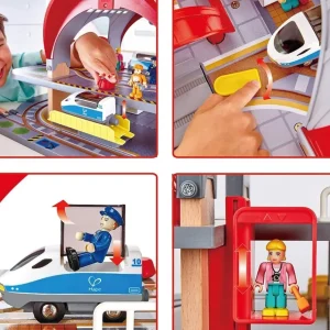Hape Toys Circuits De Train>Circuit de Train en Bois pour Enfant - Gare TGV