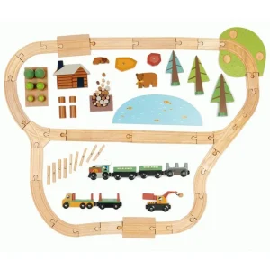 Tender Leaf Circuits De Train>Circuit de Train en Bois pour Enfant - En Forêt