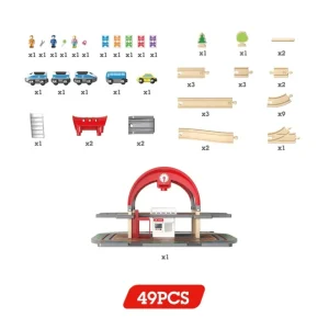 Hape Toys Circuits De Train>Circuit de Train en Bois pour Enfant - Gare TGV