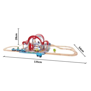 Hape Toys Circuits De Train>Circuit de Train en Bois pour Enfant - Gare TGV
