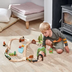 Tender Leaf Circuits De Train>Circuit de Train en Bois pour Enfant - En Forêt