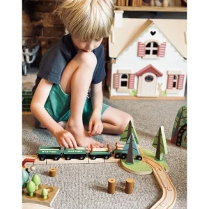 Tender Leaf Circuits De Train>Circuit de Train en Bois pour Enfant - En Forêt