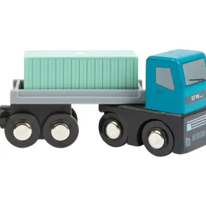 Small Foot Circuits De Train>Circuit de train en bois - Gare de marchandises - Jeux de construction