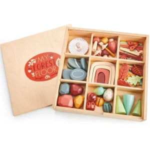Tender Leaf Jouets À Empiler Et À Encastrer>Coffret à Empiler en Bois Petits Trésors de la Forêt