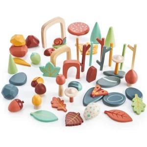 Tender Leaf Jouets À Empiler Et À Encastrer>Coffret à Empiler en Bois Petits Trésors de la Forêt