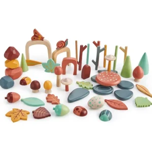 Tender Leaf Jouets À Empiler Et À Encastrer>Coffret à Empiler en Bois Petits Trésors de la Forêt