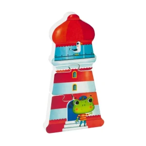 Janod Puzzles Premier Âge>Coffret 4 Puzzles en Bois pour Enfant Vacances 3D