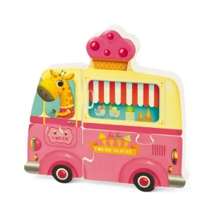 Janod Puzzles Premier Âge>Coffret 4 Puzzles en Bois pour Enfant Vacances 3D