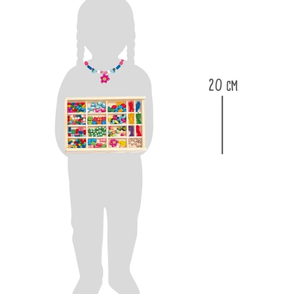 coffret_de_perles_en_bois_2.webp Small Foot Loisirs Créatifs>Coffret de Perles en Bois à Enfiler - Champêtre