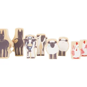 Small Foot Jeux De Plateau>Coffret Multi-Jeux de Société Bois Courses Folles à la Ferme