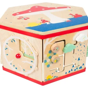 Small Foot Bouliers, Looping Et Tables Multi-activités>Cube d'activités hexagonal en bois bébé - Jeu d'éveil