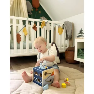 Small Foot Bouliers, Looping Et Tables Multi-activités>Cube de Motricité en Bois pour Bébé - Voyage Marin