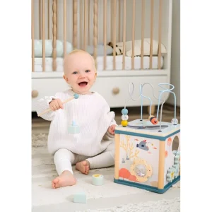 Small Foot Bouliers, Looping Et Tables Multi-activités>Cube de Motricité en Bois pour Bébé Beauté Marine