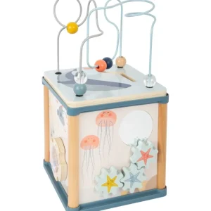 Small Foot Bouliers, Looping Et Tables Multi-activités>Cube de Motricité en Bois pour Bébé Beauté Marine