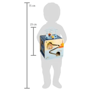 Small Foot Bouliers, Looping Et Tables Multi-activités>Cube de Motricité en Bois pour Bébé - Voyage Marin