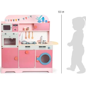 Small Foot Cuisines, Dinettes Et Marchandes>Cuisine Rose Gourmet en Bois pour Enfant