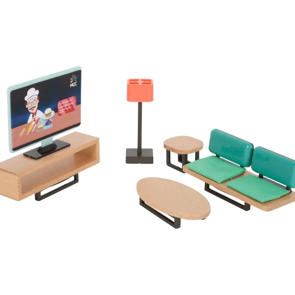 ensemble_mobilier_en_bois_1.webp Small Foot Maisons De Poupées Et Accessoires>Ensemble mobilier en bois cosy pour enfants