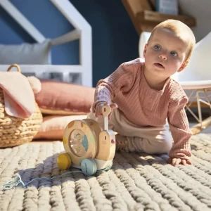 Janod Jouets À Tirer Et À Pousser>Escargot à Promener Pure en Bois pour Bébé
