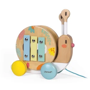 Janod Jouets À Tirer Et À Pousser>Escargot à Promener Pure en Bois pour Bébé
