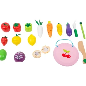 Small Foot Cuisines, Dinettes Et Marchandes>Fruits et légumes en bois à découper pour enfant