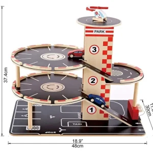 Hape Toys Véhicules Et Garages>Garage Voiture en Bois Enfant - Parking Urbain