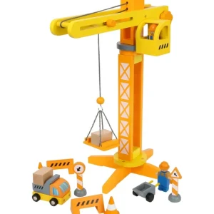 Small Foot Véhicules Et Garages>Grue de Chantier en Bois pour Enfant