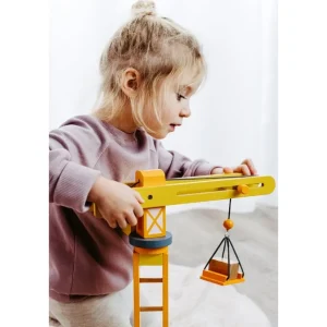 Small Foot Véhicules Et Garages>Grue de Chantier en Bois pour Enfant