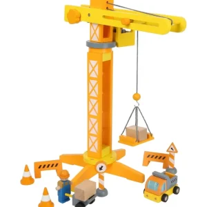 Small Foot Véhicules Et Garages>Grue de Chantier en Bois pour Enfant