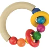 Heimess Premiers Jeux D'éveil Et Accessoires Bébé>Hochet anneau semi-rigide en bois - Arc-en-ciel