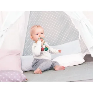 Hape Toys Premiers Jeux D'éveil Et Accessoires Bébé>Hochet en bois - Infini coloré pour bébé
