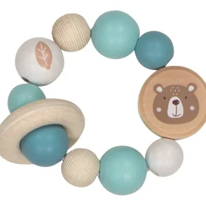 Heimess Premiers Jeux D'éveil Et Accessoires Bébé>Hochet Flexible en Bois pour Bébé - Ours brin