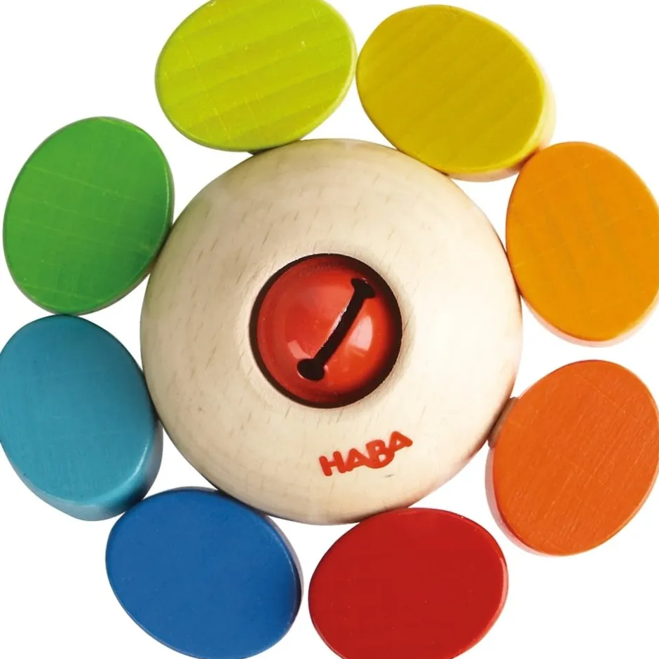 hochet_sonore_pour_bb_en__2.webp Haba Premiers Jeux D'éveil Et Accessoires Bébé>Hochet sonore pour bébé en bois - Jolie fleur