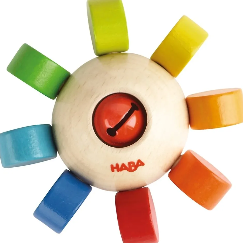 hochet_sonore_pour_bb_en__4.webp Haba Premiers Jeux D'éveil Et Accessoires Bébé>Hochet sonore pour bébé en bois - Jolie fleur