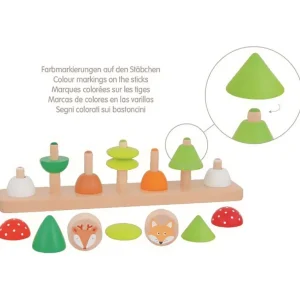 Goki Jouets À Empiler Et À Encastrer>Jeu à Empiler en Bois pour Enfant Ma petite forêt