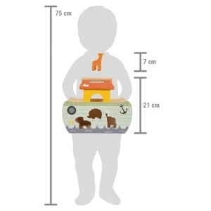 Small Foot Petits Univers | Jouets À Empiler Et À Encastrer>Jeu à Encastrer en Bois - Ma Petite Arche de Noé