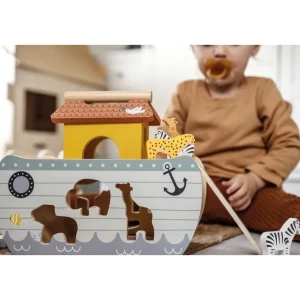Small Foot Petits Univers | Jouets À Empiler Et À Encastrer>Jeu à Encastrer en Bois - Ma Petite Arche de Noé
